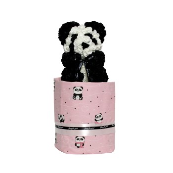 Μωρότουρτα με Rose Bear Panda για το Νεογέννητο Κοριτσάκι