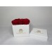 Κύβος Σε Μαύρο ή Λευκό κουτί Με Κόκκινα Τριαντάφυλλα.