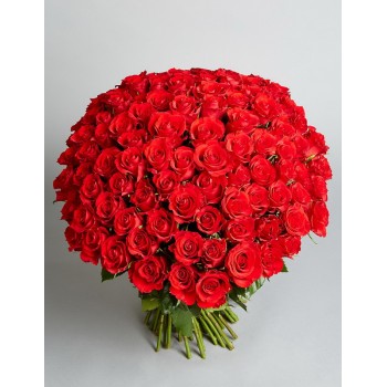 Μπουκέτο με 100 Κατακόκκινα Τριαντάφυλλα