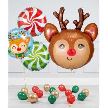 Μπαλόνια Χριστουγέννων Ρούντολφ 
