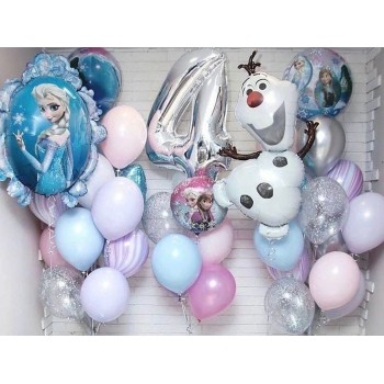Μπουκέτο με Μπαλόνια Frozen Elsa και Olaf